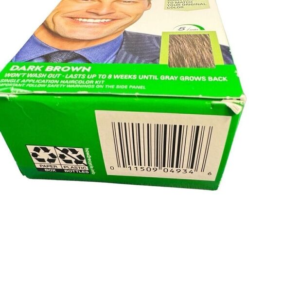 Just For Men Shampoo In Color 100% Gray Coverage Dark Brown H-45 Hair Color NWT - Picture 2 of 6